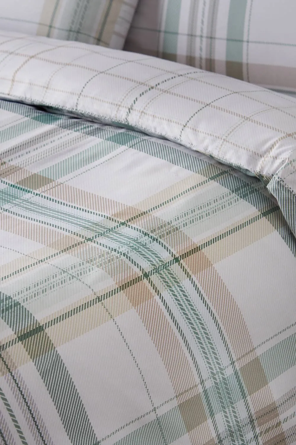 Catherine Lansfield 'Cartmel Check' Reversible Duvet Cover Set 4