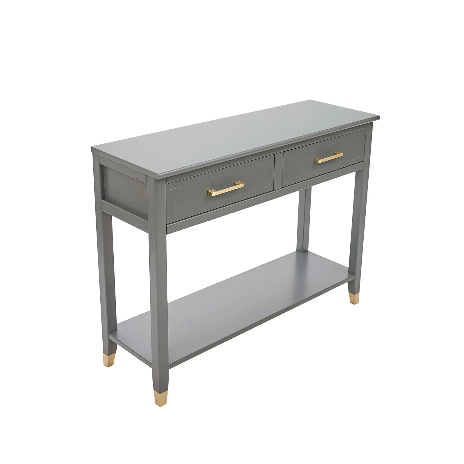 Cabinet Bits Palazzi 2 Drawer Console Table in Grey 4