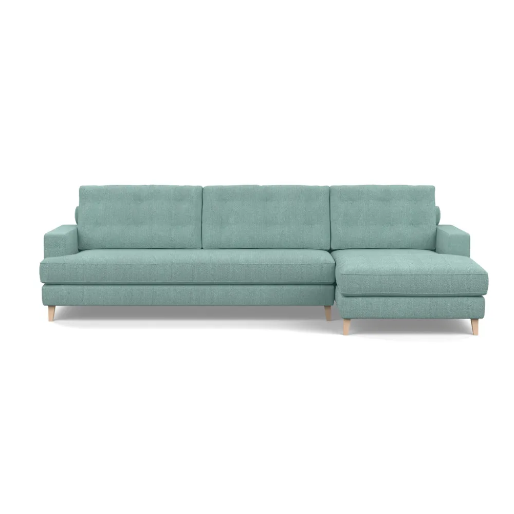 Heal's Mistral Right Hand Facing Corner Sofa Tejo Recycled Teal Natural