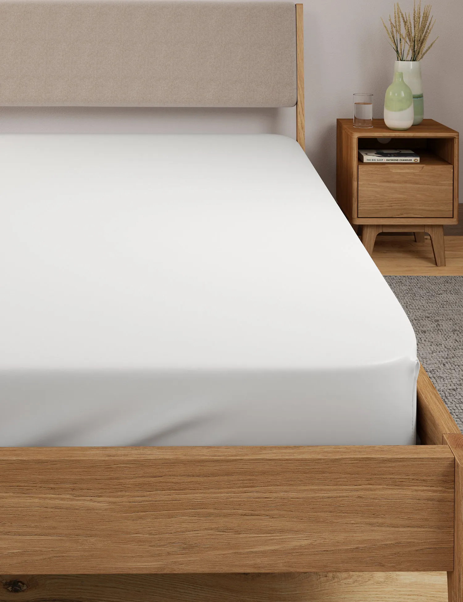 M&S Egyptian Cotton 400 Thread Count Fitted Sheet