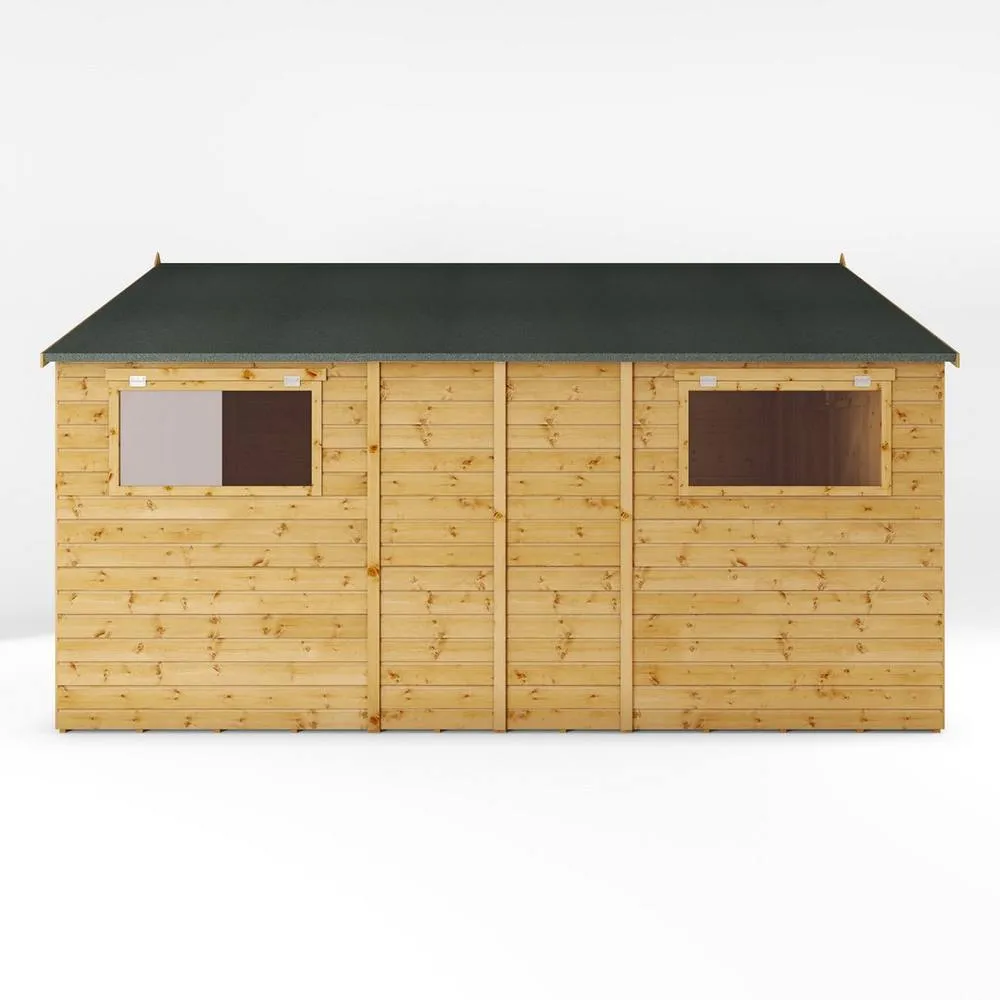 Mercia 14 x 10 Ft Premium Shiplap Apex Workshop - L427.4 x W322.7 x H252.4 cm in Light Brown 3