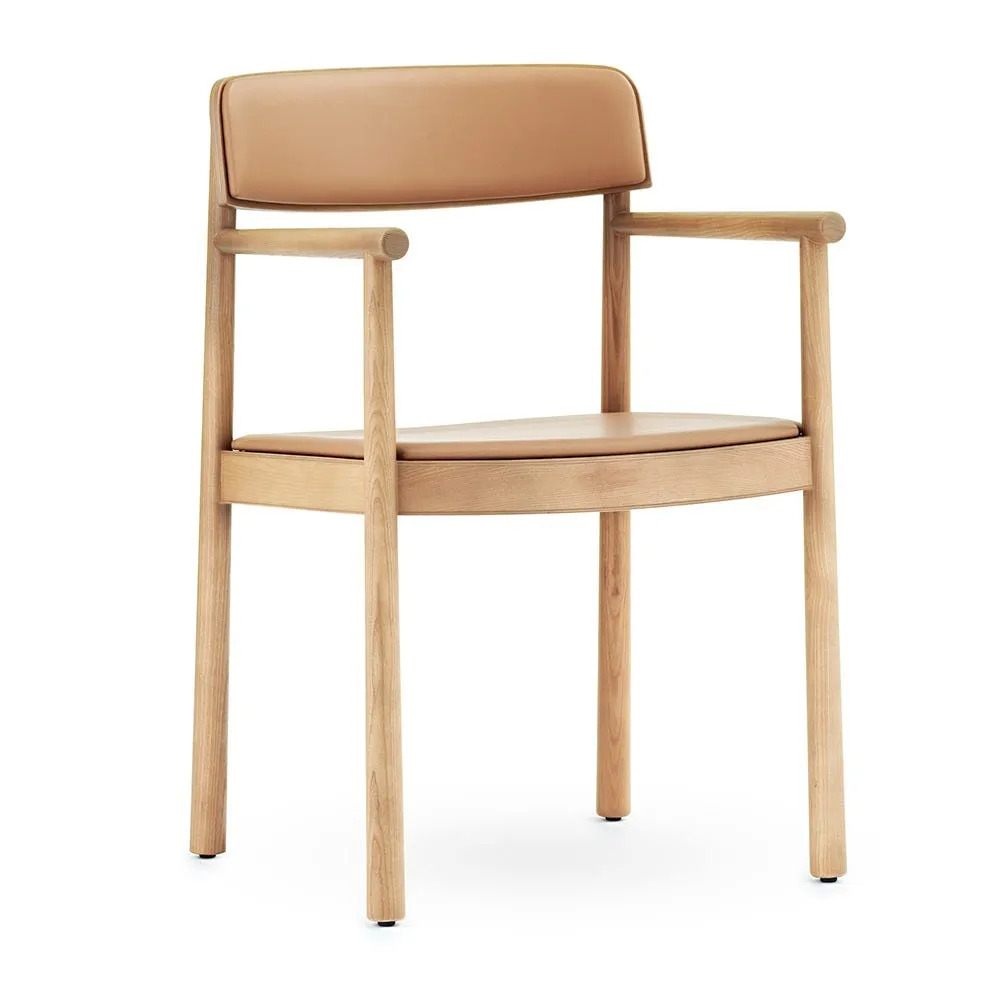 Normann Copenhagen Timb Dining Armchair Tan Ash Ultra Leather Camel 2