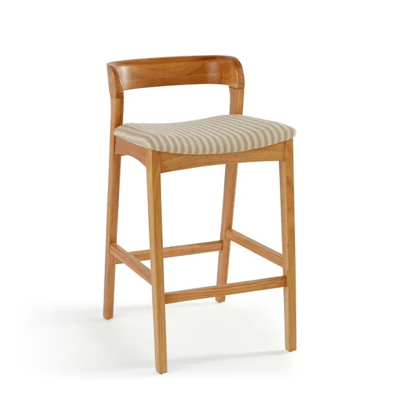 Melia Counter Height Barstool, Striped Fabric 5