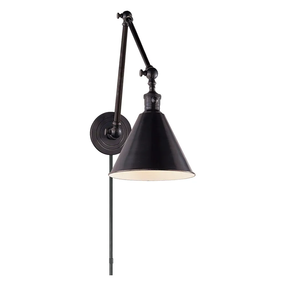 Visual Comfort Boston Functional Double Arm Library Wall Light Bronze 2