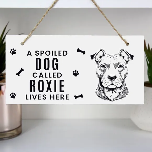 Personalised Dog Breed Wooden Sign 4