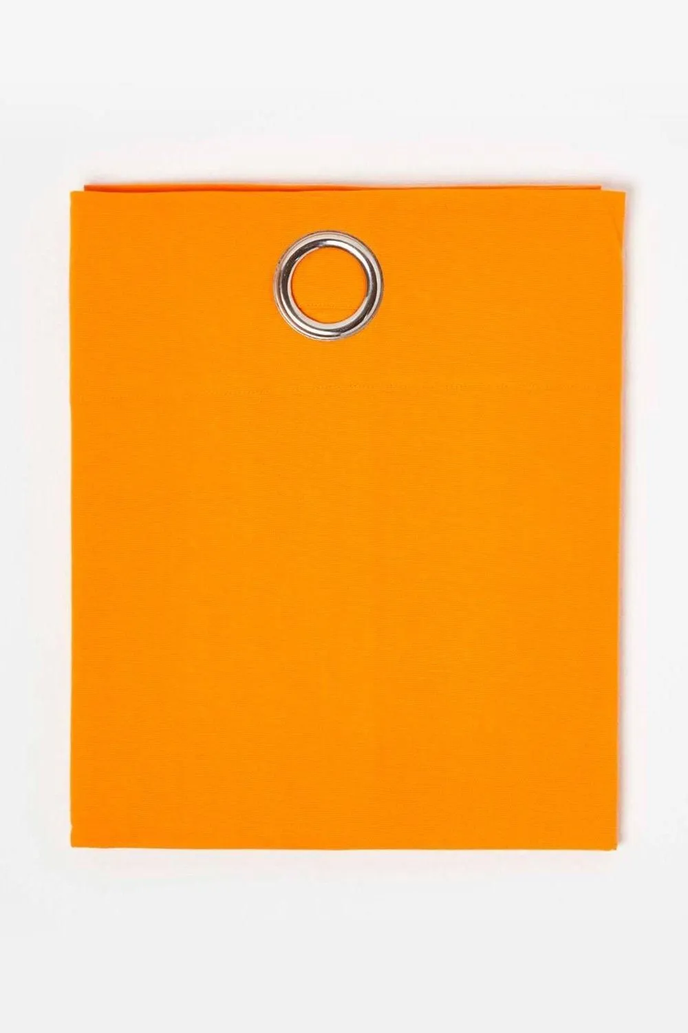 Homescapes Plain Cotton Ready Made Eyelet Curtain Pair in Orange 3