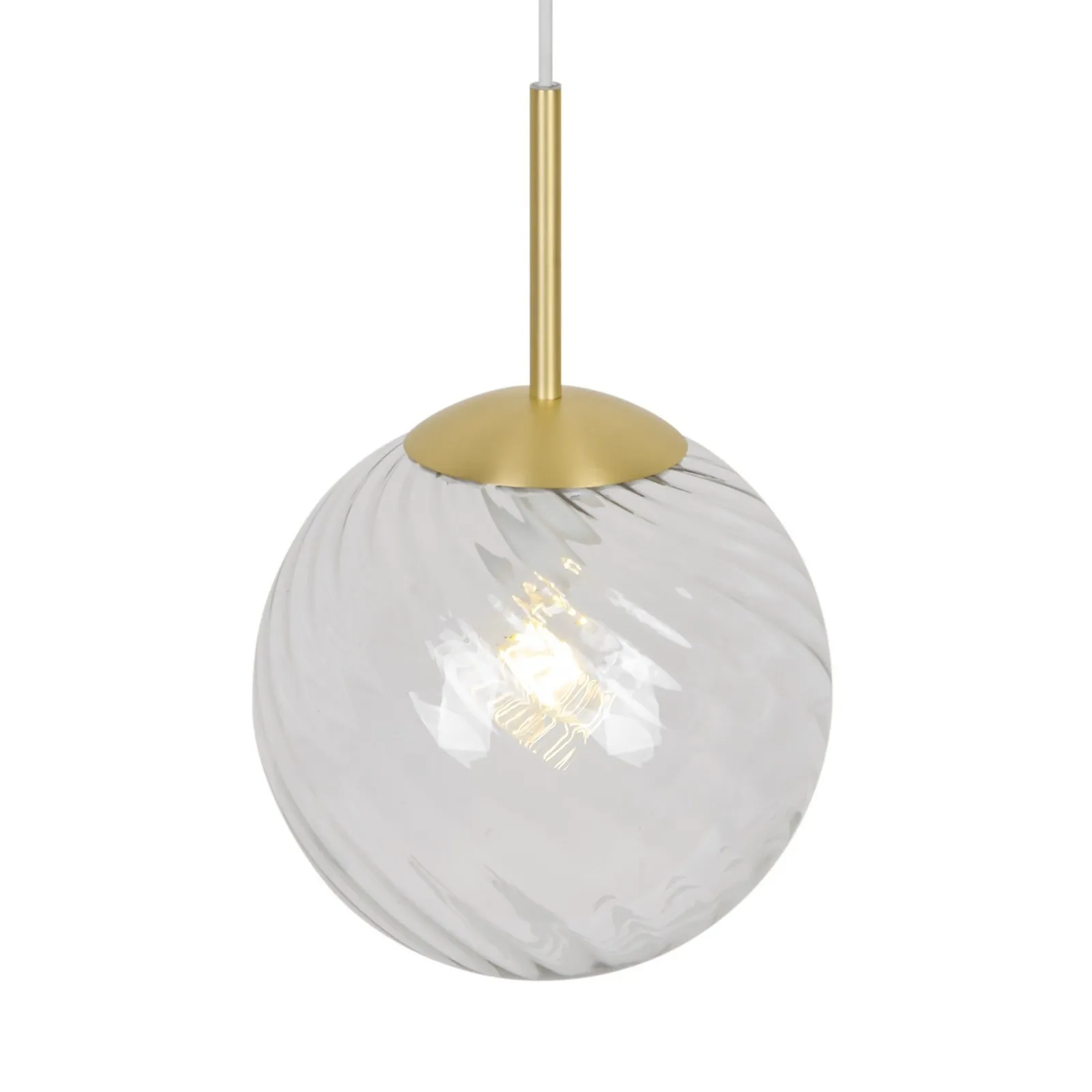 Nordlux Chisell Pendant Light Brass Metal E27 Mains 25cm in Gold 4