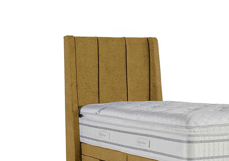 Vail Floor Standing Headboard - Single - Tweed Mustard