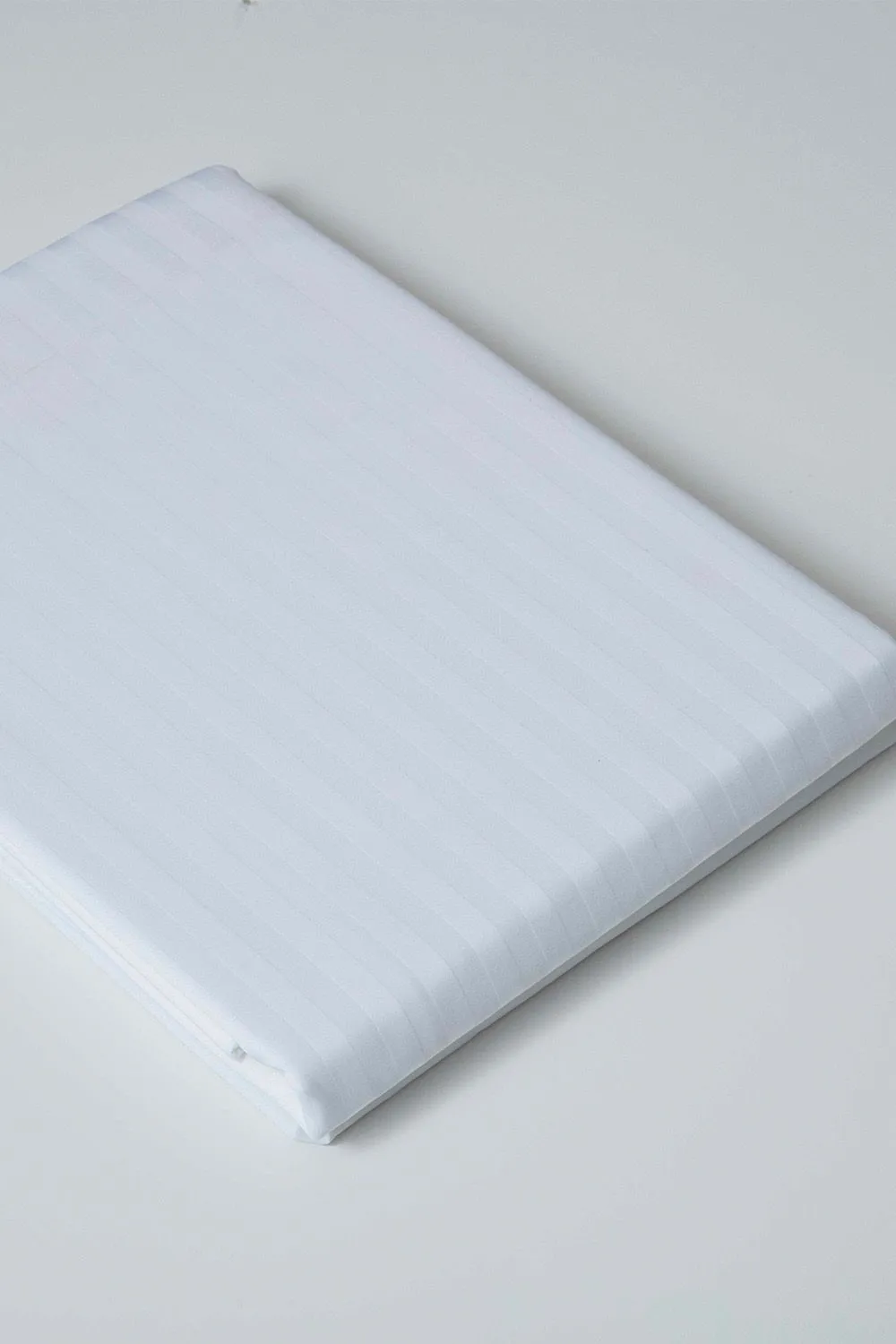 Belledorm Hotel Suite Satin Stripe 540 Thread Count Flat Sheet in White 1