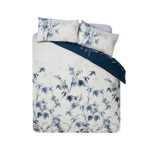 Catherine Lansfield Kyoto Floral Polycotton Duvet Cover & Pillowcase Set 5