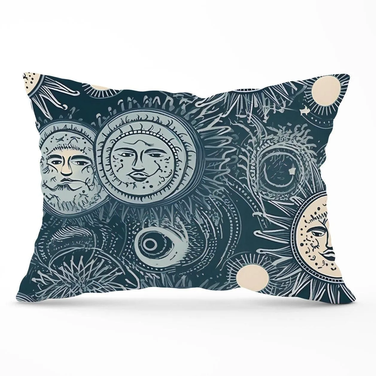 Warren Reed - Designer Silver Blue Moon & Stars Cushions