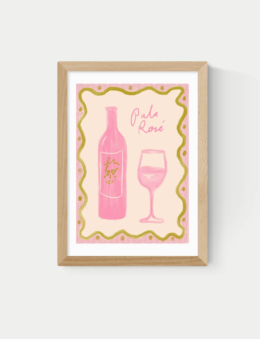 East End Prints Pale Rose Framed Art Natural