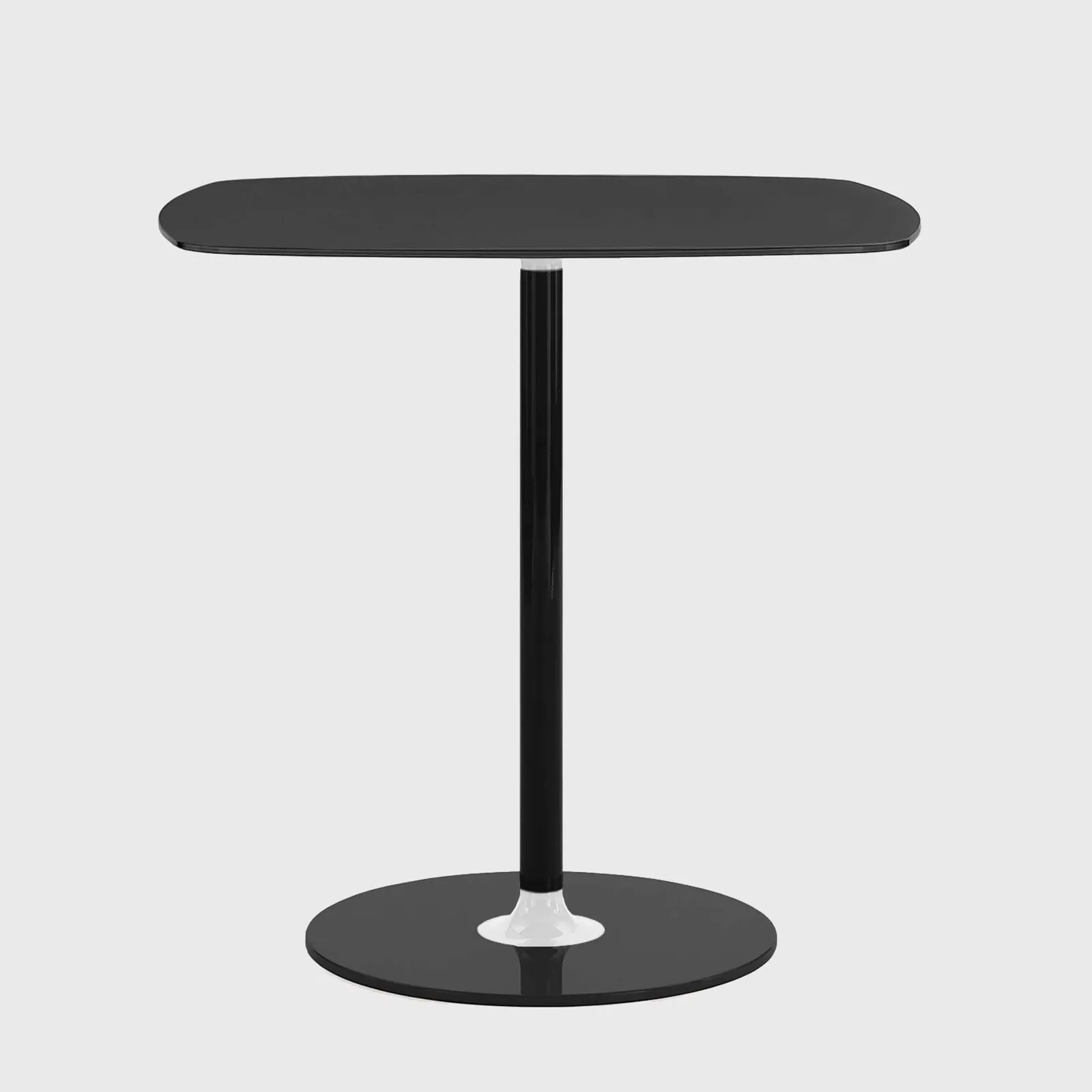 Kartell Thierry Bistrot Table 70x70x72 Black Glass | Barker & Stonehouse