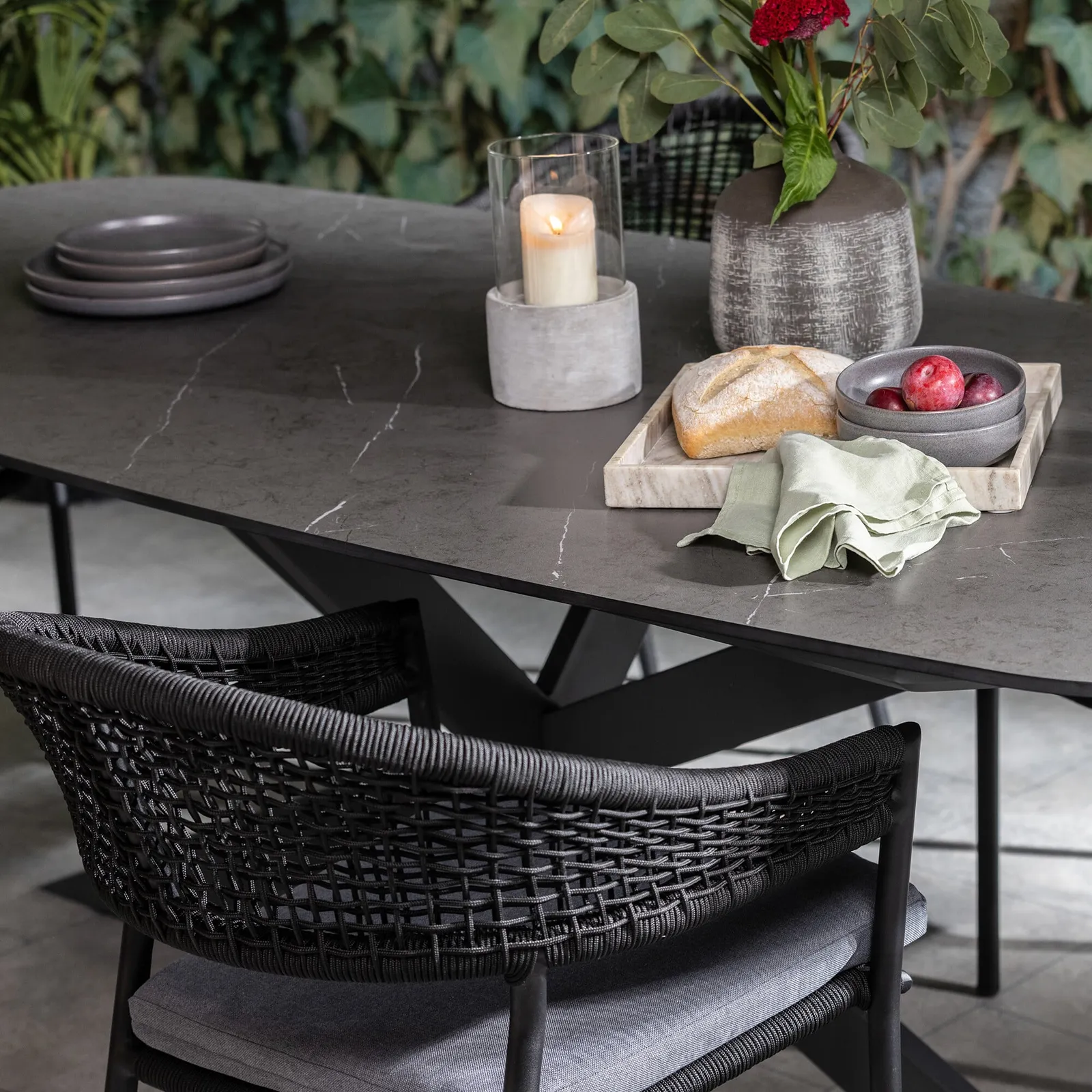 Torino 6 Seater Dining Set, Rope, Grey | Barker & Stonehouse 5