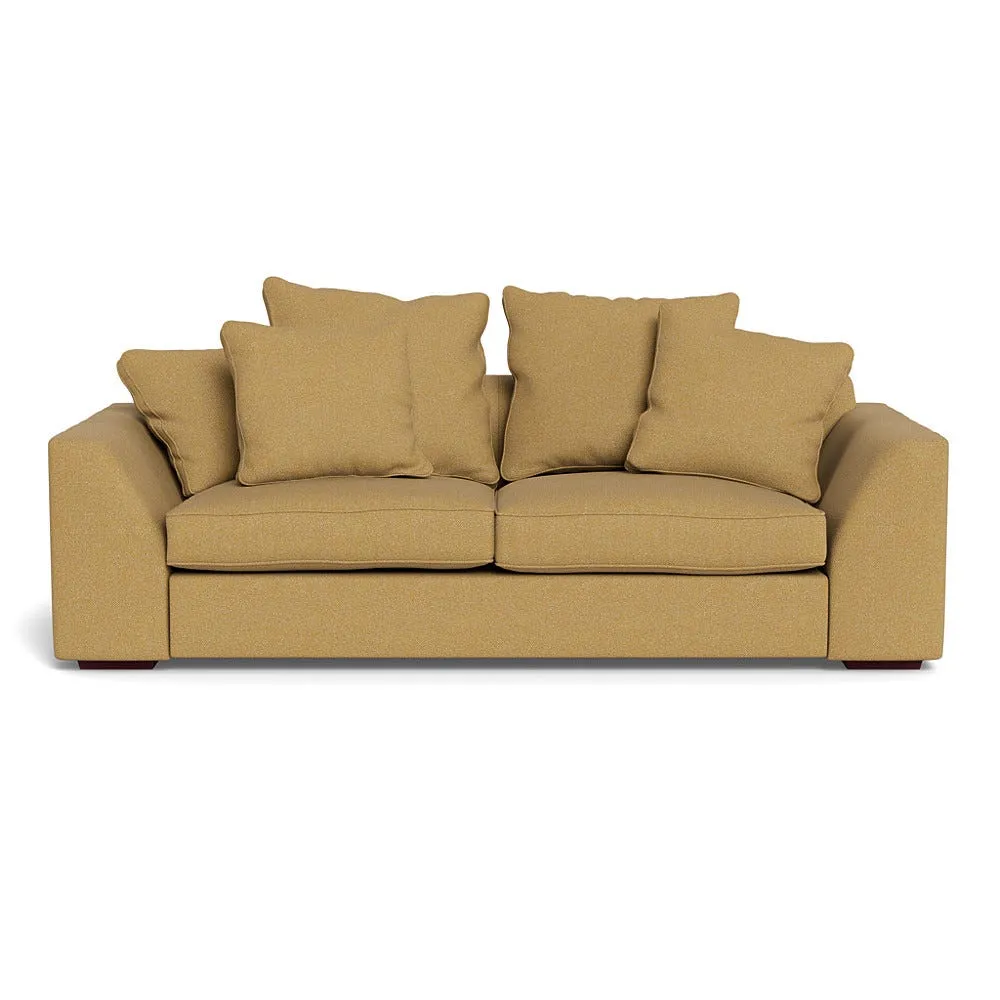Heal's Cumulus 4 Seater Sofa Boucle Tweed Citrine Black Feet 1