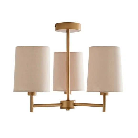 Prescot 3 Light Semi Flush Ceiling Light 5