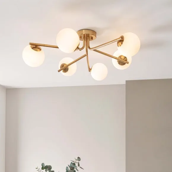 Vogue Arlo 6 Light Semi Flush Ceiling Light