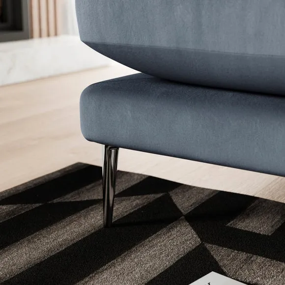 Lawson Matte Plush Velvet Corner Chaise Sofa 4