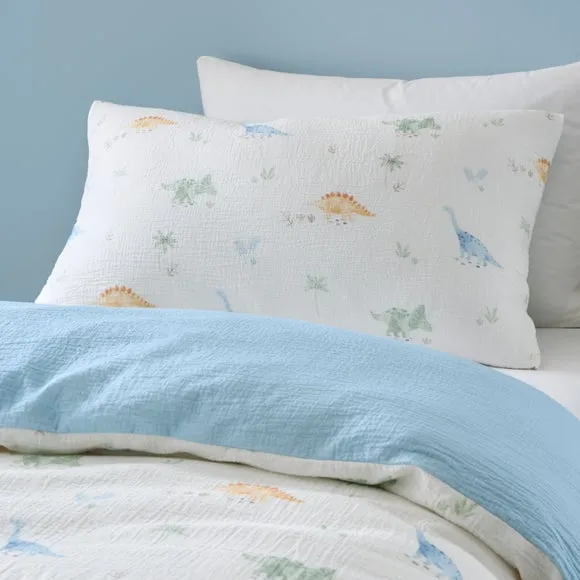 Dinosaur Cotton Muslin Quilt Cover & Pillowcase Set 2
