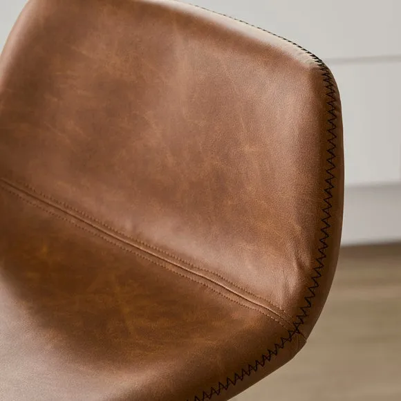 Jayden Height Adjustable Barstool, Faux Leather 3