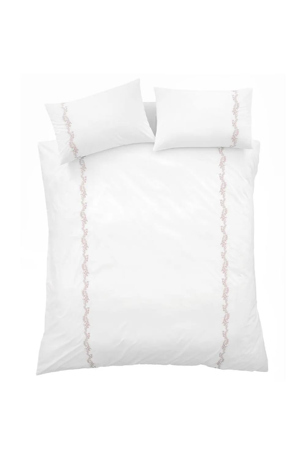 Bianca 'Camille Embroidered Floral' 200 Thread Count Cotton Duvet Cover Set in Pink 5