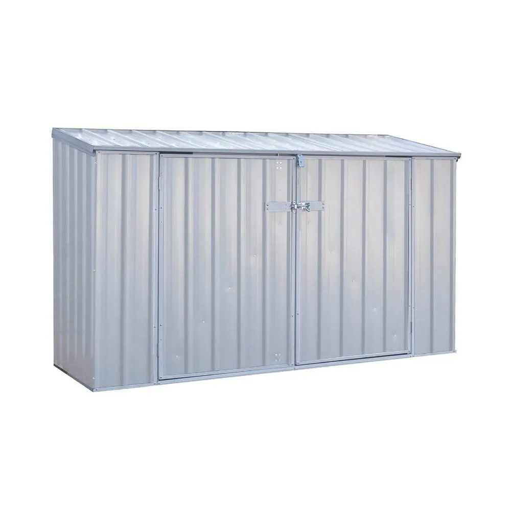 Mercia Absco Bike Store 2.26m x 0.78m - Zinc - L77.9 x W225.9 x H130.9 cm in Grey