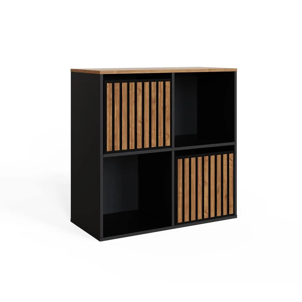 GFW Kube 2x2 Shelf Storage Cube in Dark Brown 2