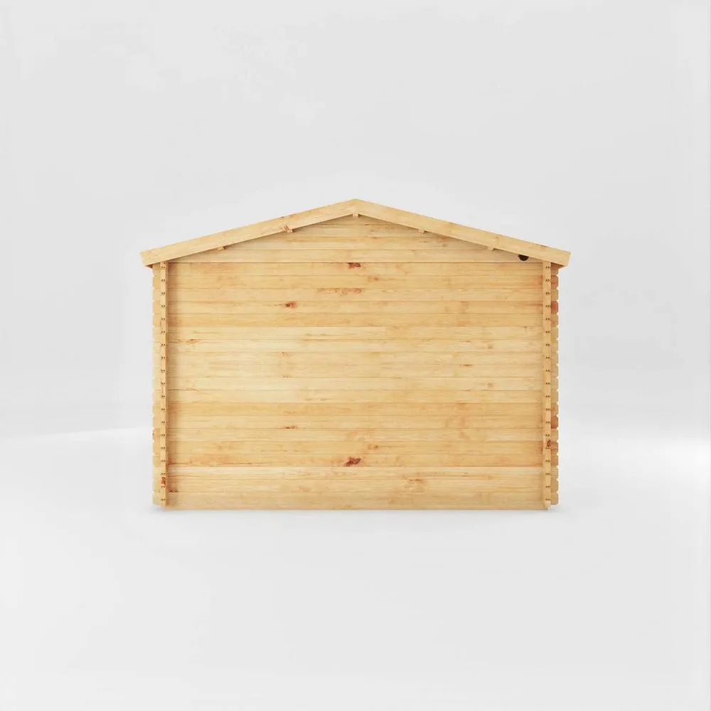 Mercia Home Office Studio Log Cabin - 28 mm - L365.1 x W453.6 x H266.4 cm in Light Tan 4