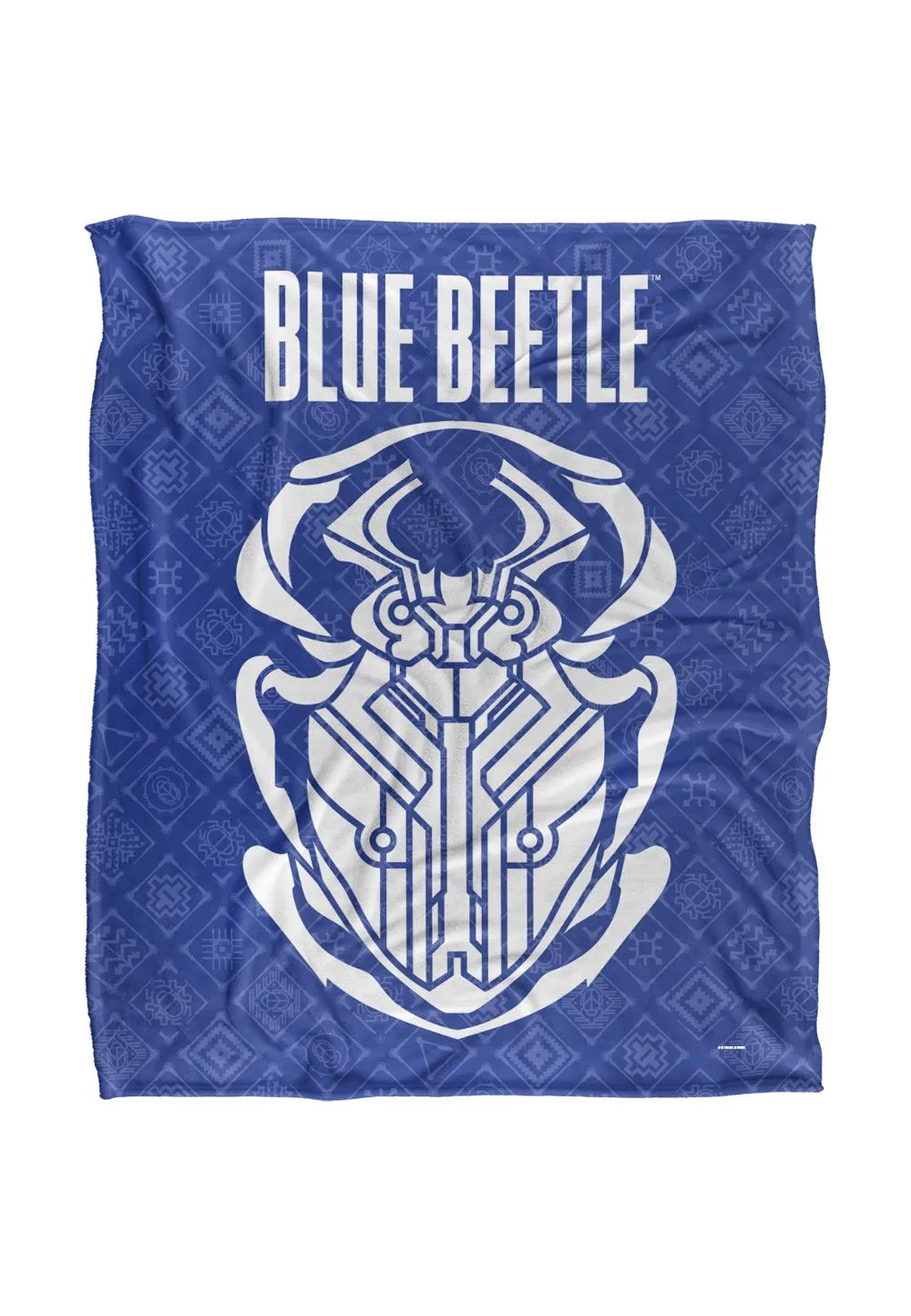 Blue Beetle (2023) Blanket, 152x127 cm Circuit Beetle Logo Silky Touch Super Soft Throw Blanket in White