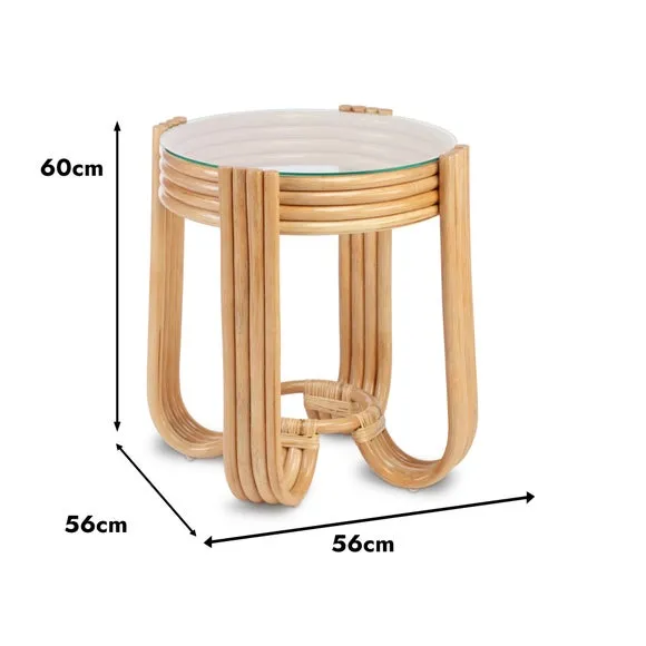 Desser Pretzel Rattan Side Table 3