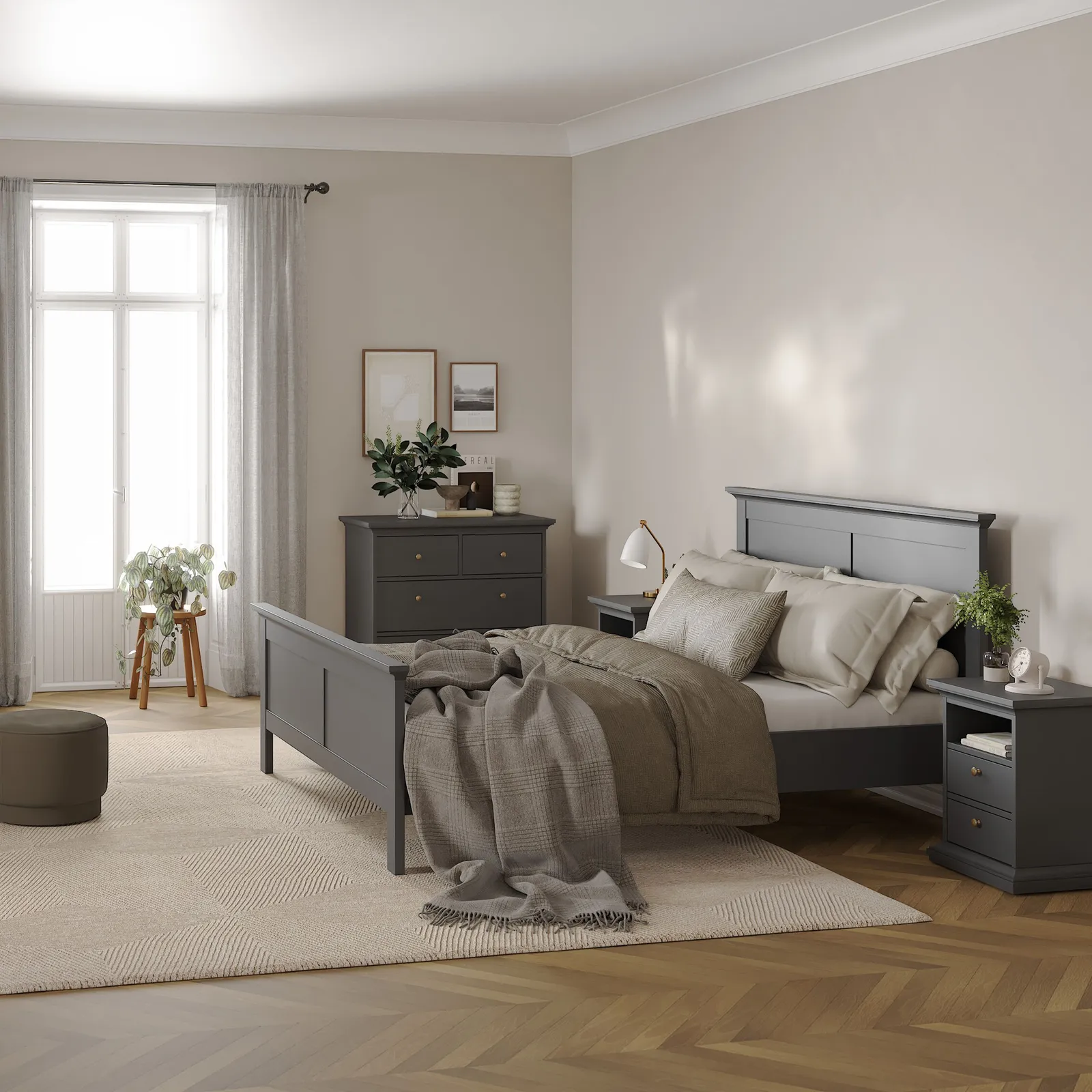 Furniture To Go Paris Chest of 4 Drawers in Grey 6