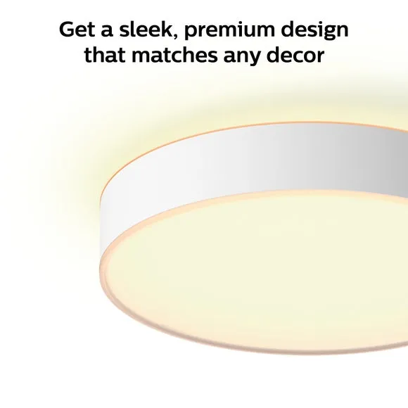 Philips HUE Devere Medium Smart LED Bathroom Flush Ceiling Light 3