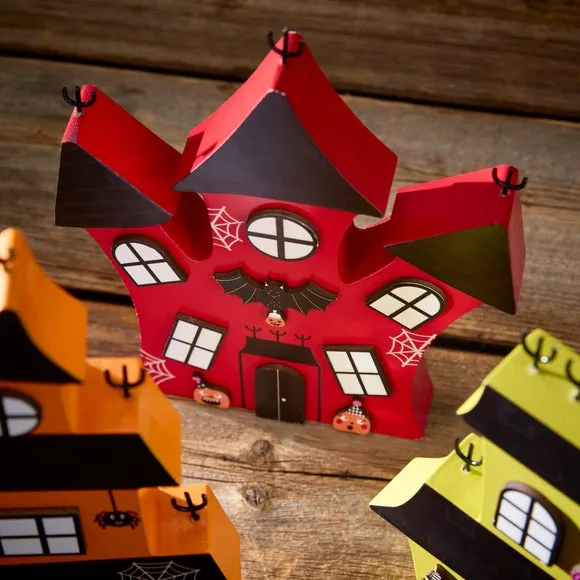 Set of 3 Wooden Halloween Houses 2