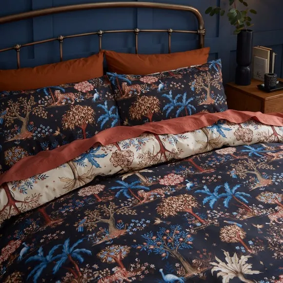 Folk Trees Polycotton Duvet Cover & Pillowcase Set 2