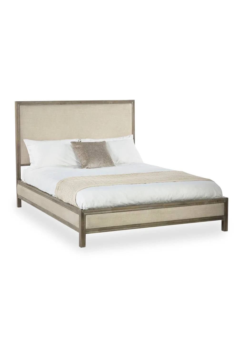 Julian Bowen Lucie Upholstered Headboard Bed in Beige 2