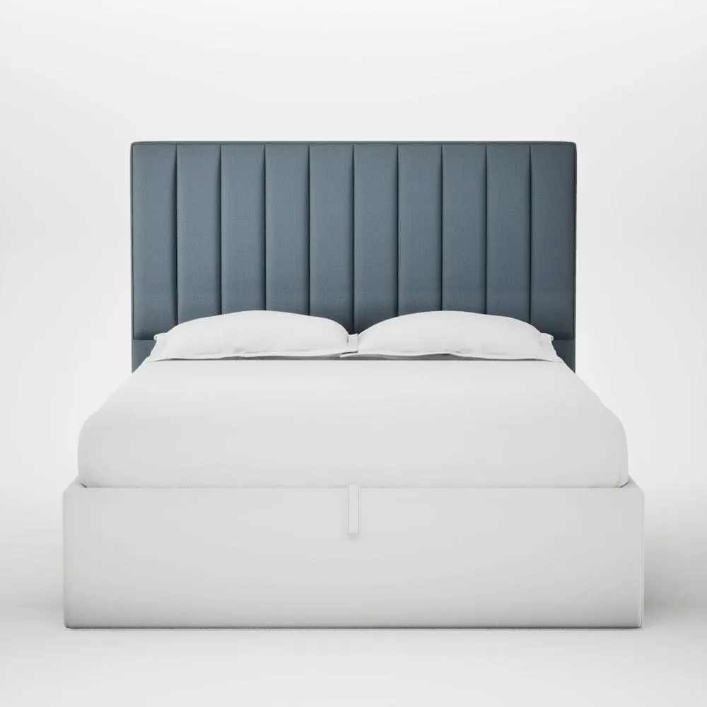 Heal's Retta Headboard Lift Storage King Smart Cotton Linen Celestial 1