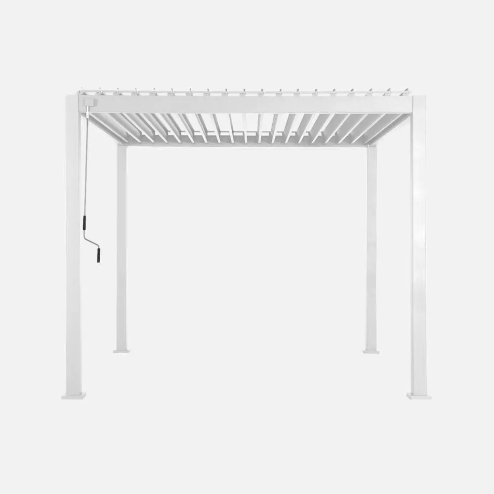 sweeek Louvered Pergola Aluminium 3 X 3m V2 in White 3