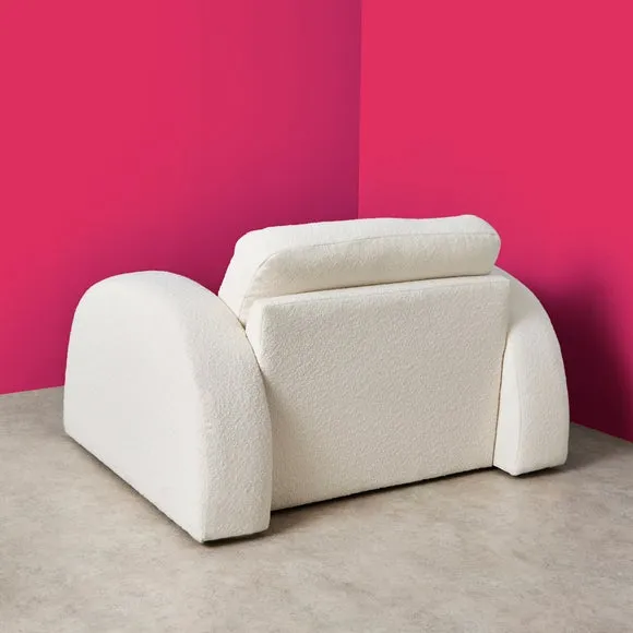 Yinka IIori Half Moon Boucle Snuggle Chair 2