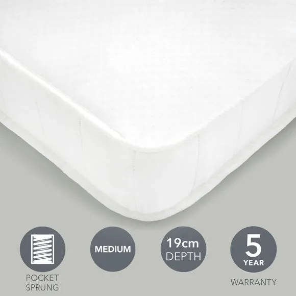 Dunelm Rolled 600 Pocket Sprung Mattress