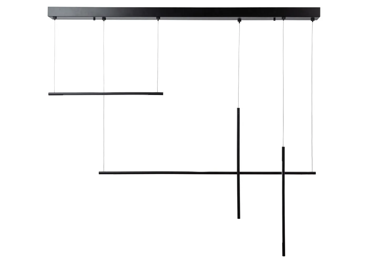 Heal's Saber LED Long Chandelier Black