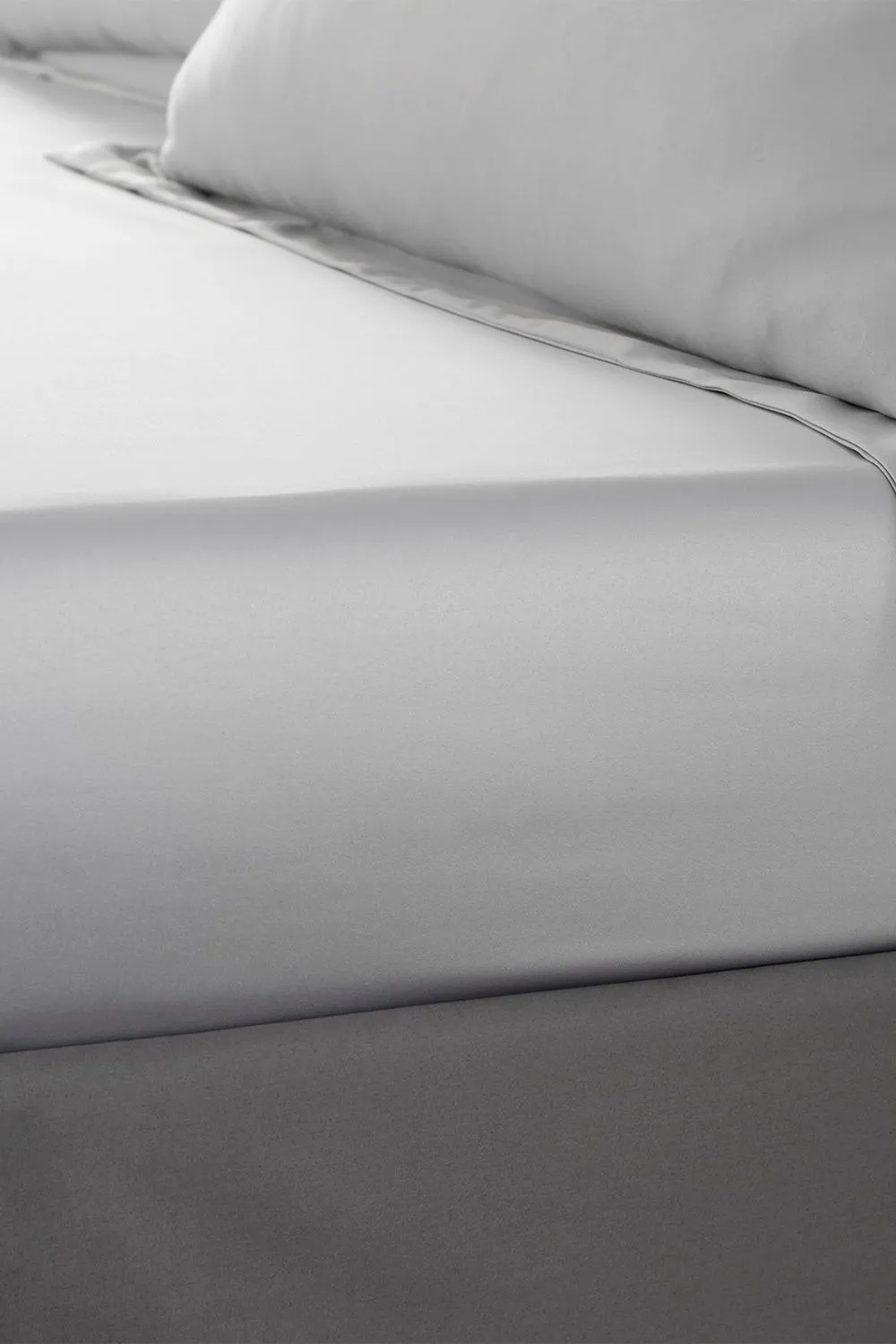Catherine Lansfield 'Silky Soft Satin' 30cm Depth Sheet in Silver