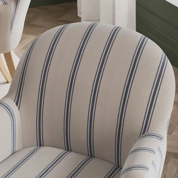Petit Dining Chair, Folkstone Stripe 3