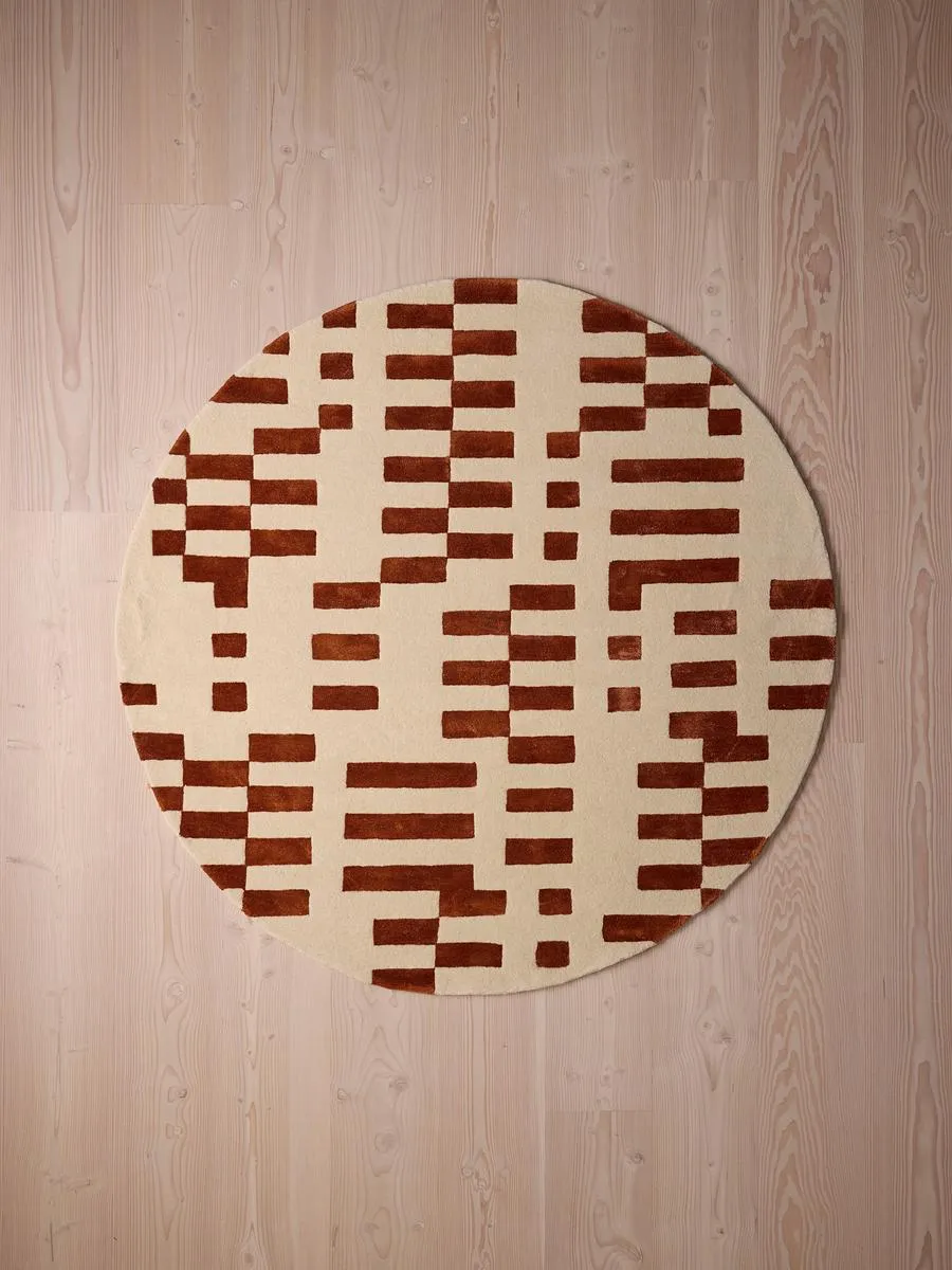 Raya Rug, Rust Round 200 x 200cm
