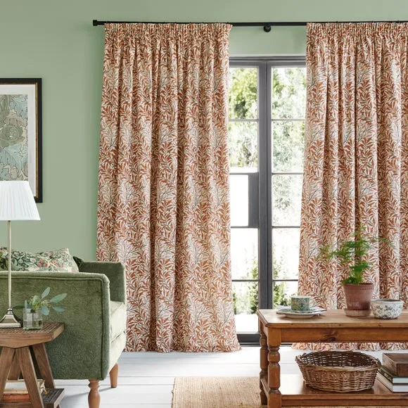 William Morris At Home Willow Bough Pencil Pleat Curtains 2