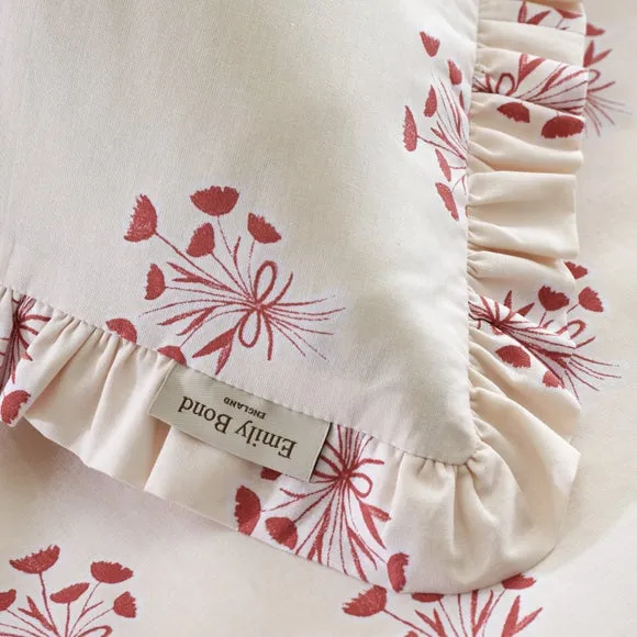Emily Bond Hand Gathered Posy 100% Cotton Duvet Cover & Pillowcase Set 4