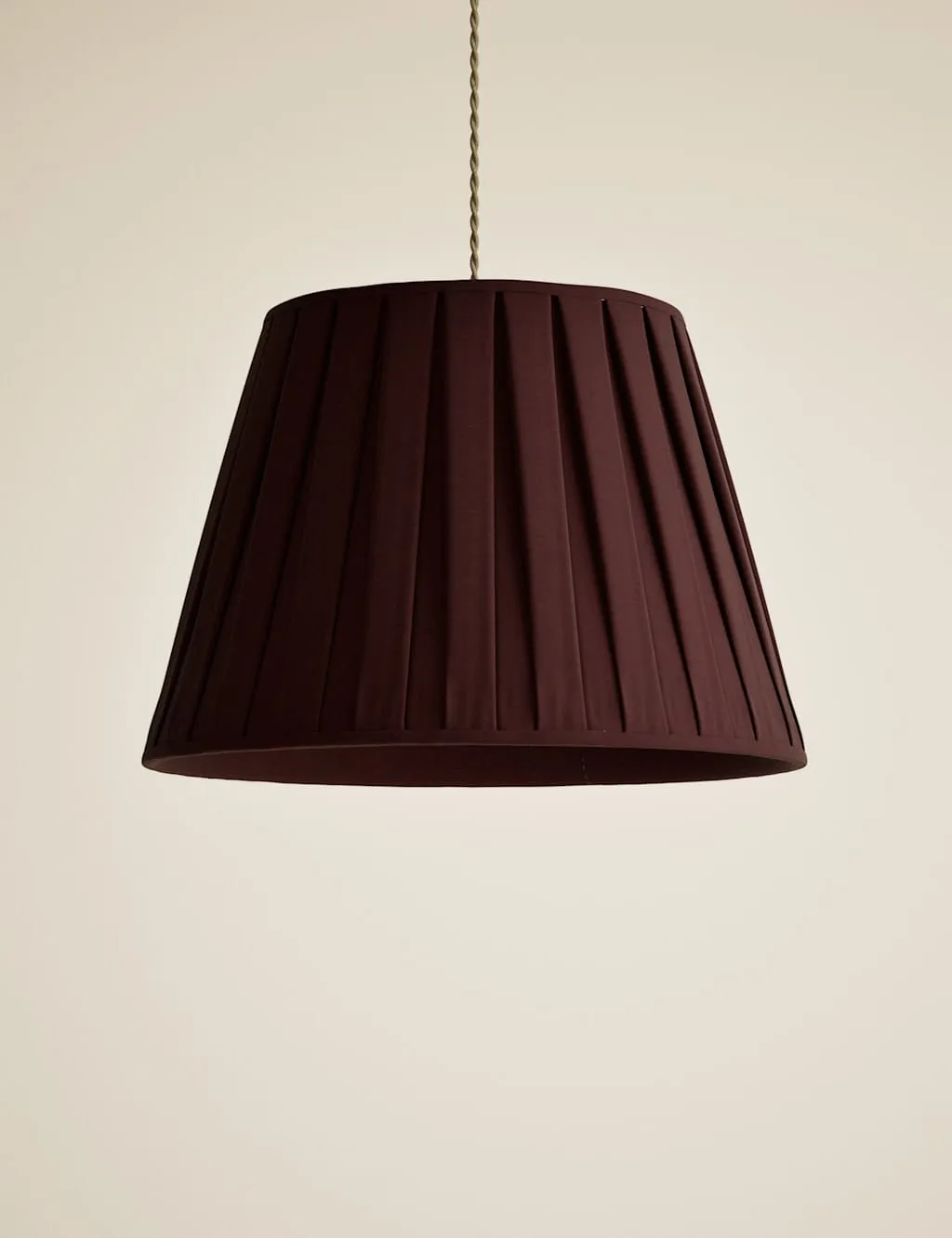 M&S Large Wide Pleated Fabric Shade Red