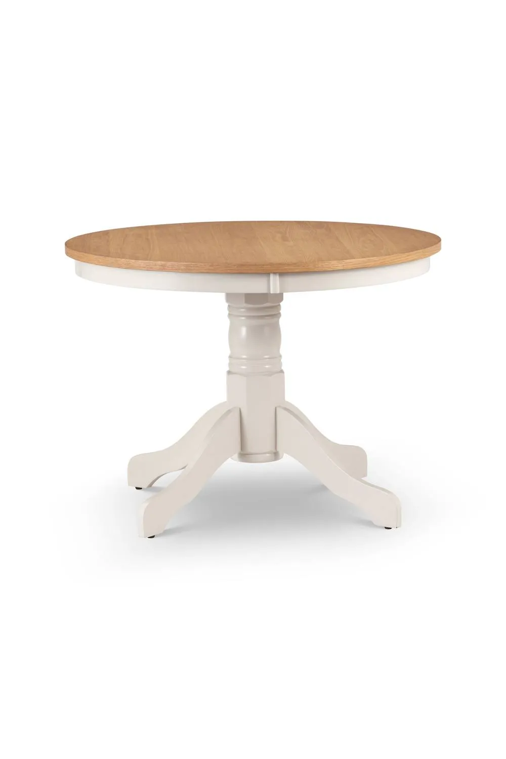Julian Bowen Davenport Round Pedestal 4 Seater Dining Table in Ivory 3