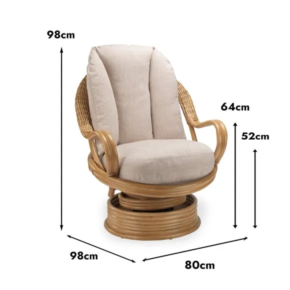 Desser Viola Rattan Delxue Swivel Rocking Chair 4