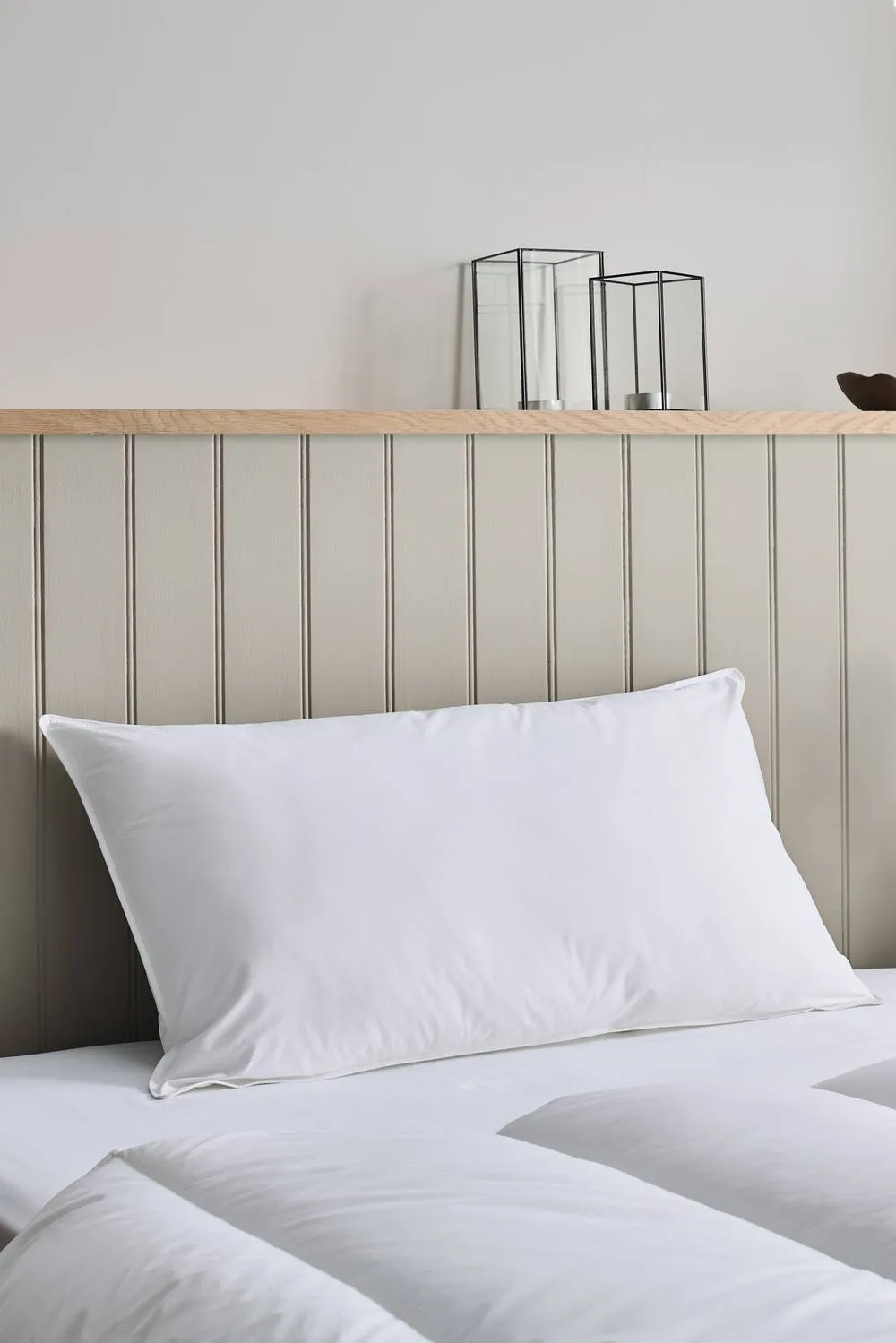 CHRISTY Classic Filled Hollowfibre Medium Firm King Pillow in White 1