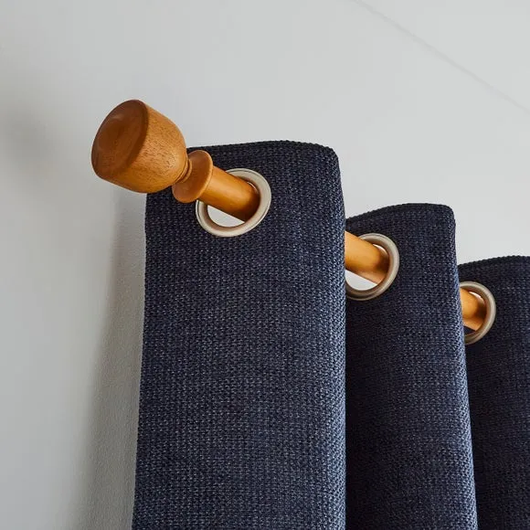 Tulip Urn Wood Curtain Pole 2